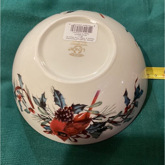 Lenox Winter Greetings 7” Serving Bowl McClung “Home Is Where The Heart Is” - Picture 12 of 13